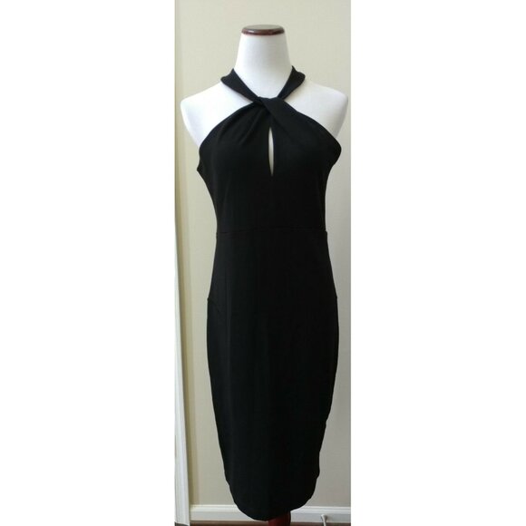 🆕 FELICITY & COCO Halter Twist Dress Black Medium 6-8 - Picture 3 of 6